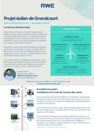 Lettre d'information n°1